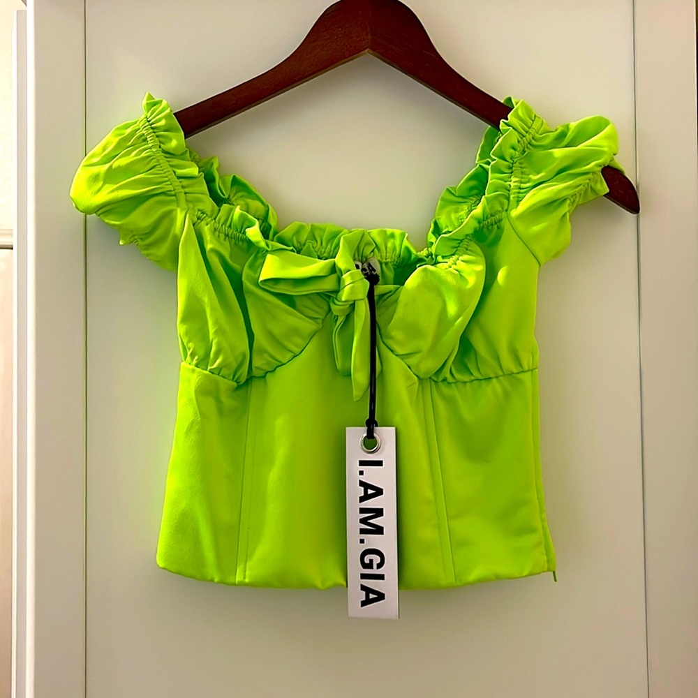 XS I Am.Gia Top Neon Green